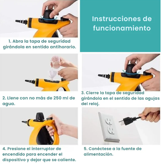 LIMPIADOR A VAPOR MULTIUSOS + ENVÍO GRATIS