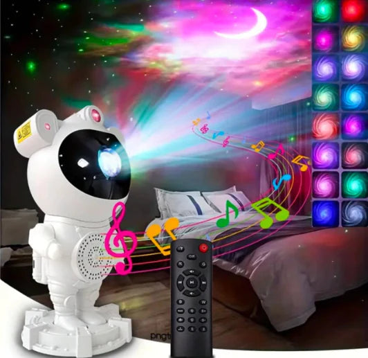 PROYECTOR LED ASTRONAUTA 2 EN 1 PARLANTE BLUETOOTH CON CONTROL